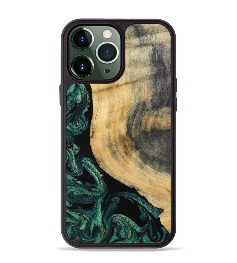 iPhone 13 Pro Max Wood Phone Case - Evander (Green, 798950)