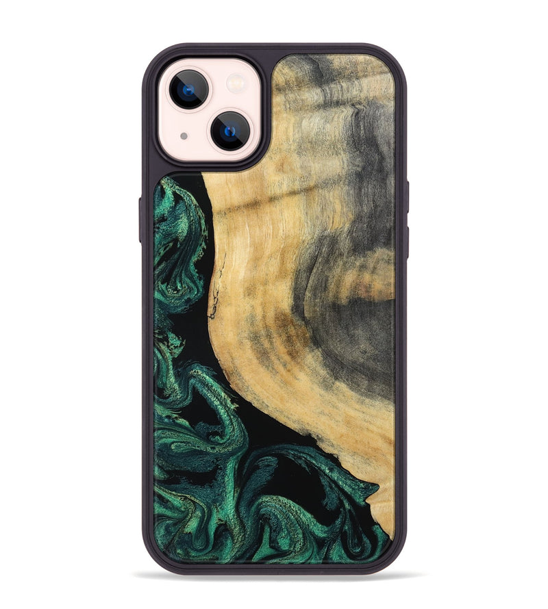 iPhone 14 Plus Wood Phone Case - Evander (Green, 798950)