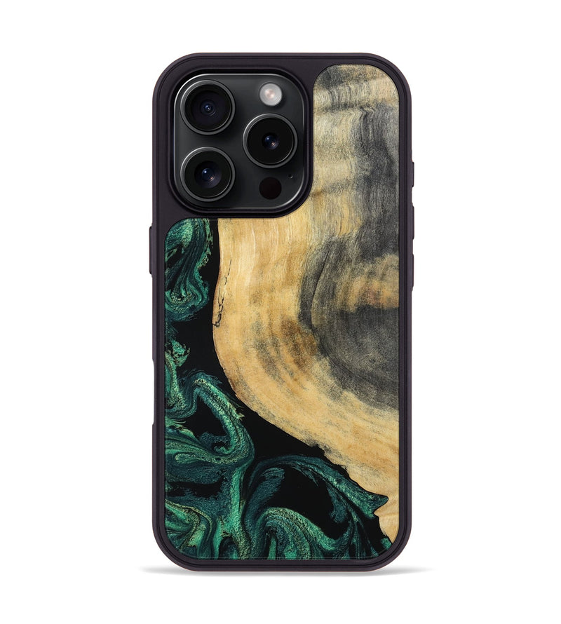 iPhone 16 Pro Wood Phone Case - Evander (Green, 798950)