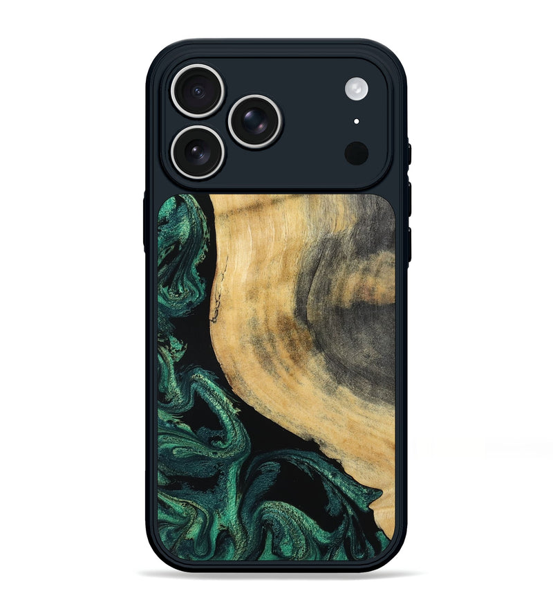 iPhone 17 Pro Max Wood Phone Case - Evander (Green, 798950)
