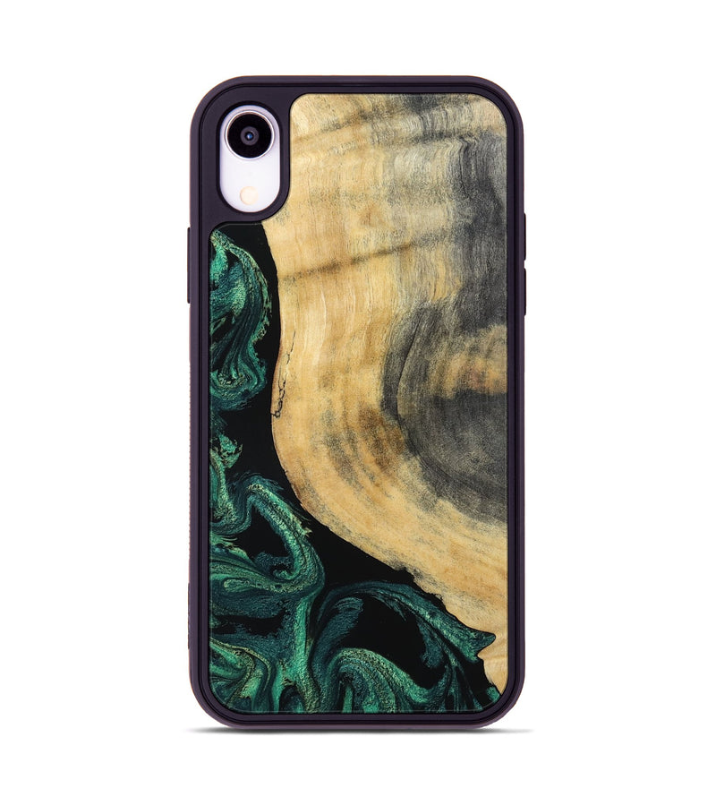iPhone Xr Wood Phone Case - Evander (Green, 798950)