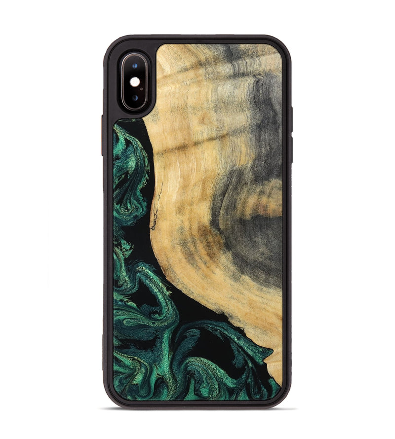 iPhone Xs Max Wood Phone Case - Evander (Green, 798950)