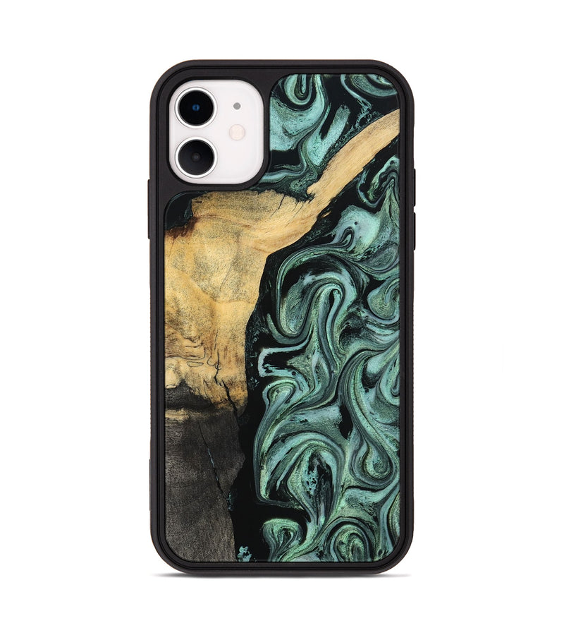 iPhone 11 Wood Phone Case - Annetta (Green, 798951)