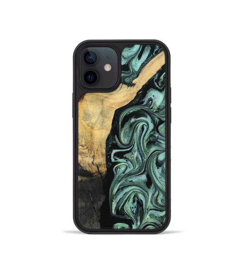 iPhone 12 mini Wood Phone Case - Annetta (Green, 798951)