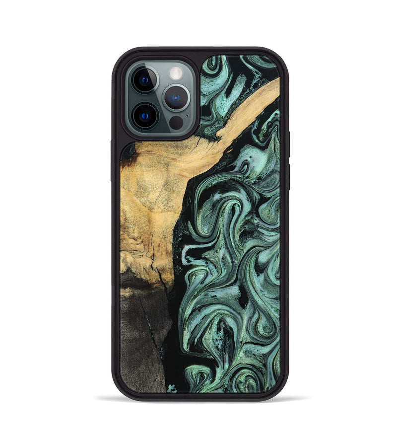 iPhone 12 Pro Wood Phone Case - Annetta (Green, 798951)