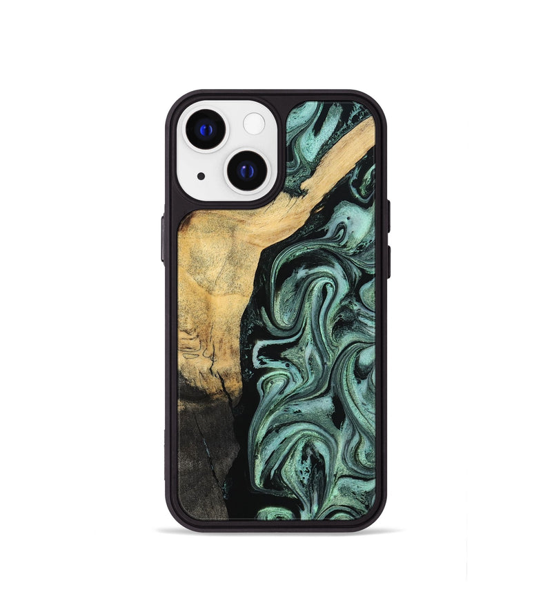 iPhone 13 mini Wood Phone Case - Annetta (Green, 798951)