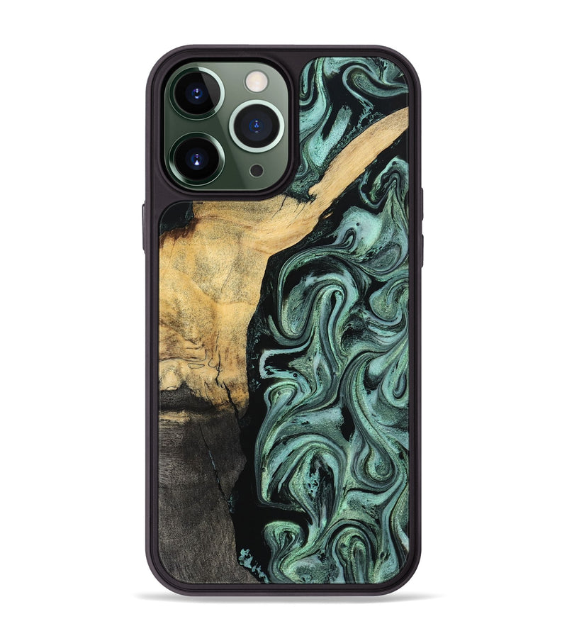 iPhone 13 Pro Max Wood Phone Case - Annetta (Green, 798951)
