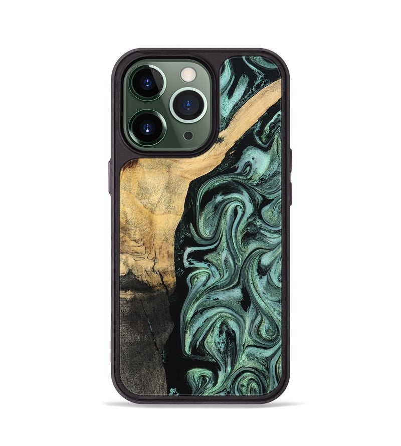iPhone 13 Pro Wood Phone Case - Annetta (Green, 798951)