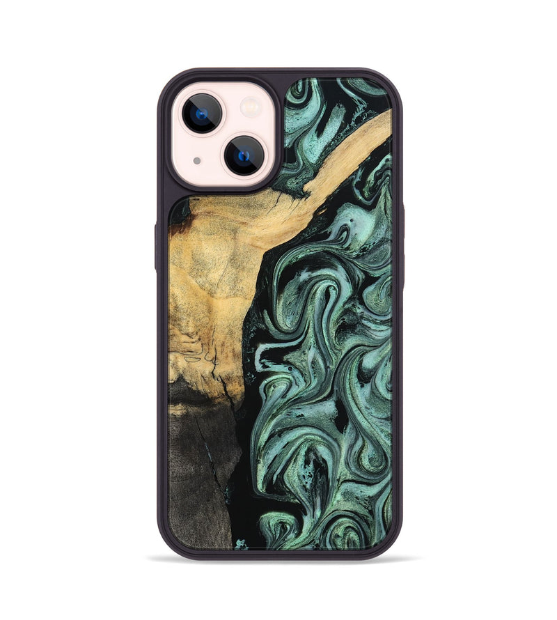 iPhone 14 Wood Phone Case - Annetta (Green, 798951)