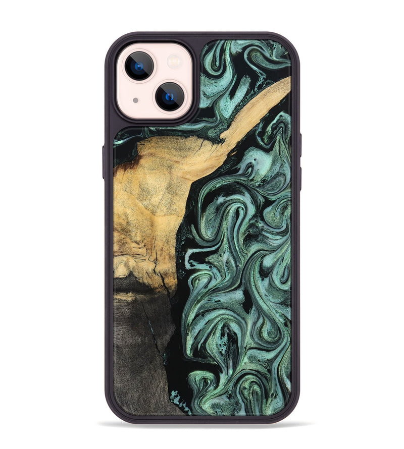 iPhone 14 Plus Wood Phone Case - Annetta (Green, 798951)