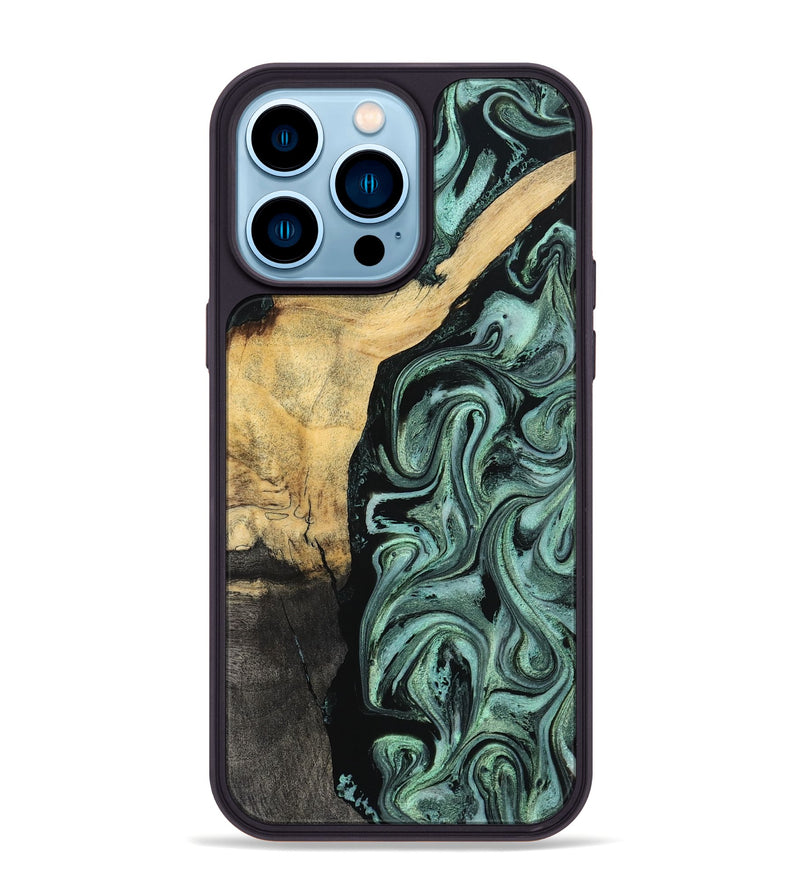 iPhone 14 Pro Max Wood Phone Case - Annetta (Green, 798951)