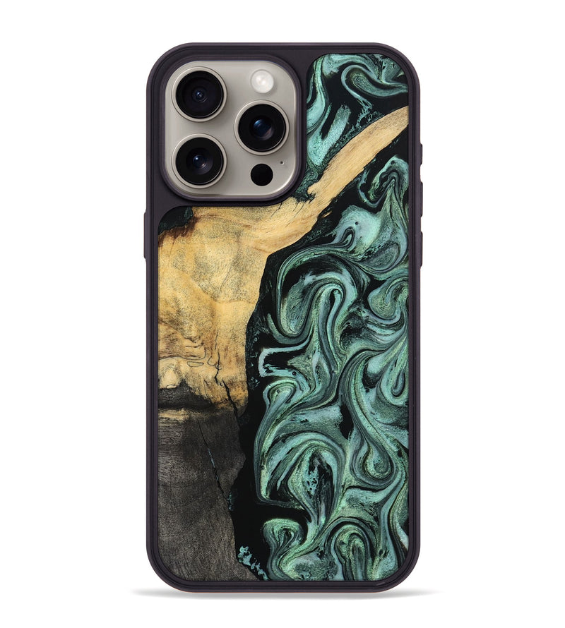 iPhone 15 Pro Max Wood Phone Case - Annetta (Green, 798951)