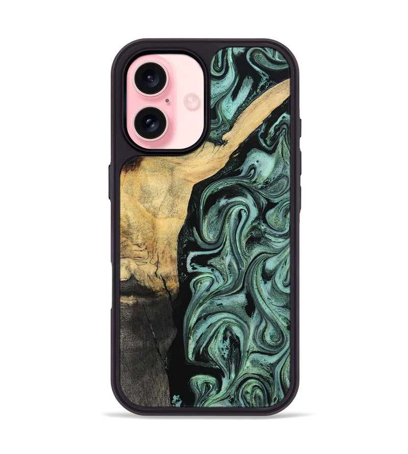 iPhone 16 Wood Phone Case - Annetta (Green, 798951)