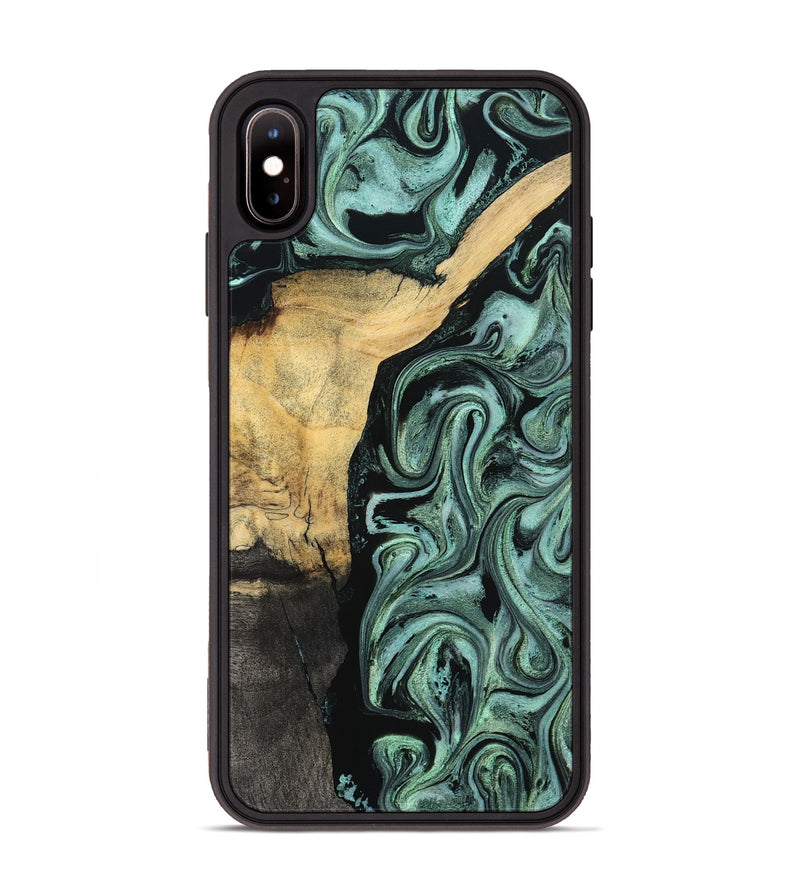iPhone Xs Max Wood Phone Case - Annetta (Green, 798951)