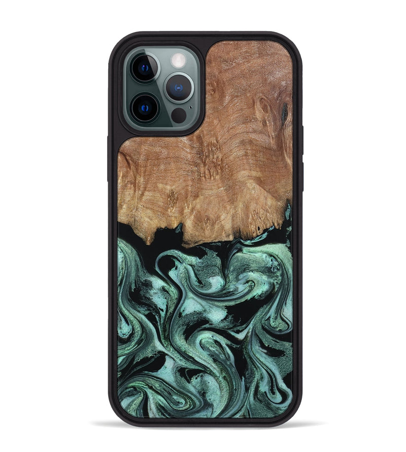 iPhone 12 Pro Max Wood Phone Case - Leone (Green, 798952)