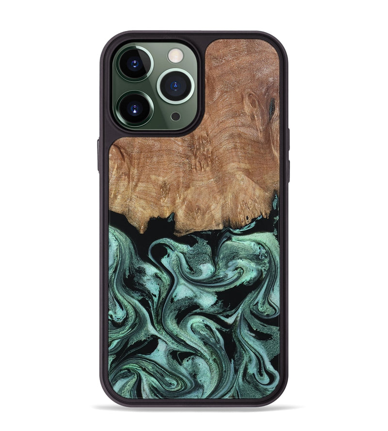 iPhone 13 Pro Max Wood Phone Case - Leone (Green, 798952)