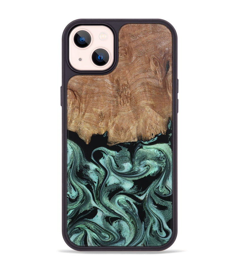iPhone 14 Plus Wood Phone Case - Leone (Green, 798952)