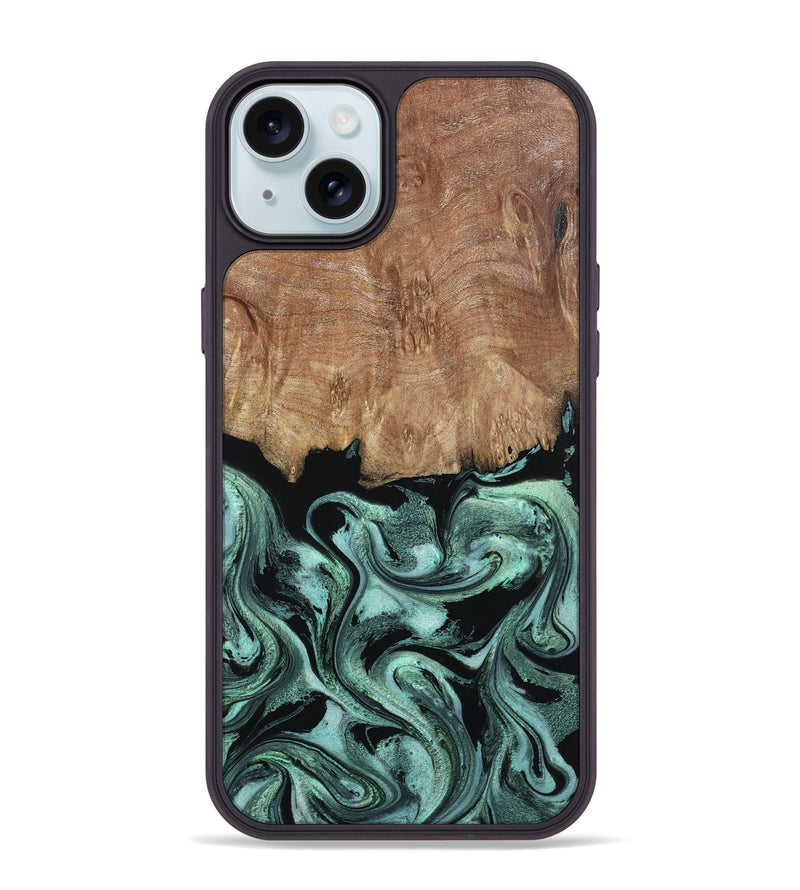 iPhone 15 Plus Wood Phone Case - Leone (Green, 798952)