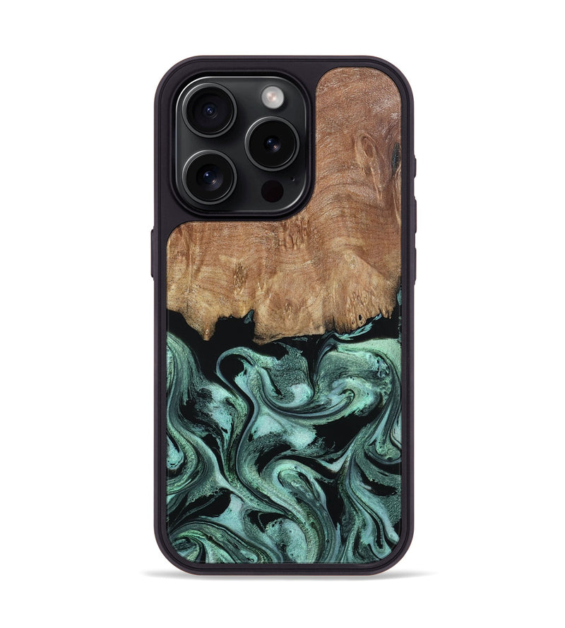 iPhone 15 Pro Wood Phone Case - Leone (Green, 798952)