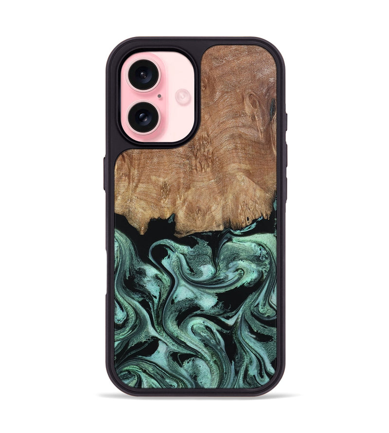iPhone 16 Wood Phone Case - Leone (Green, 798952)