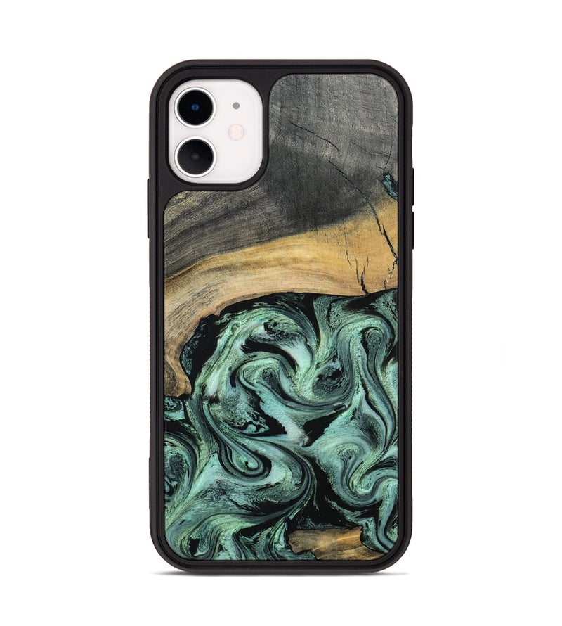 iPhone 11 Wood Phone Case - Cami (Green, 798953)