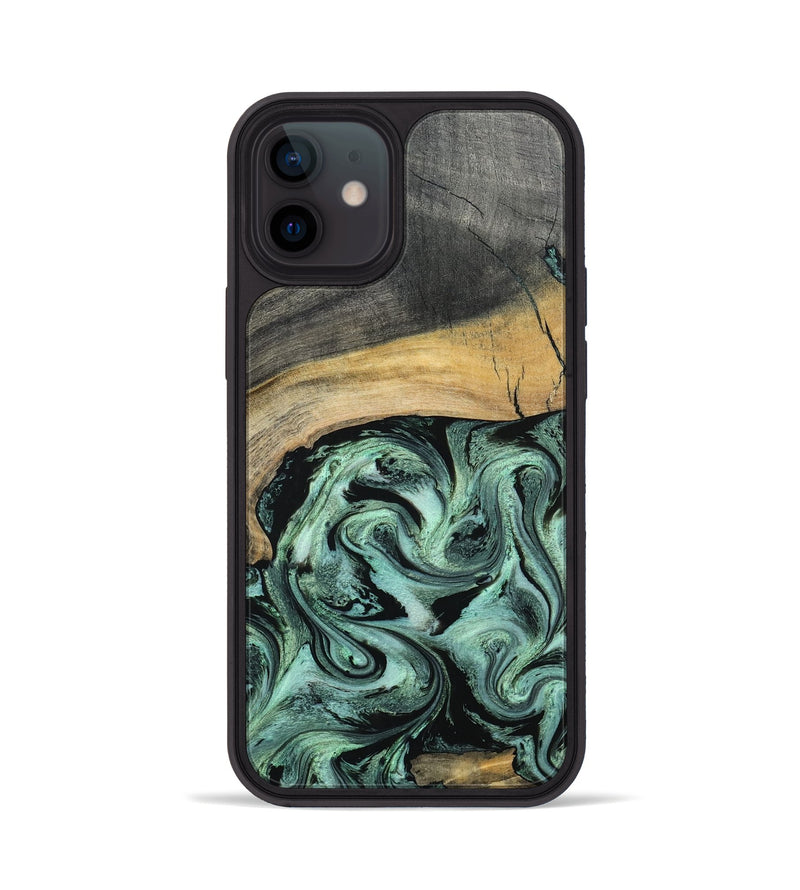 iPhone 12 Wood Phone Case - Cami (Green, 798953)