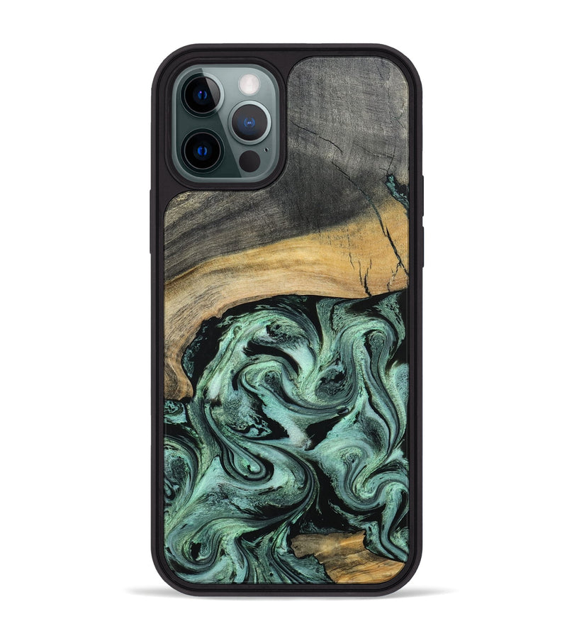 iPhone 12 Pro Max Wood Phone Case - Cami (Green, 798953)