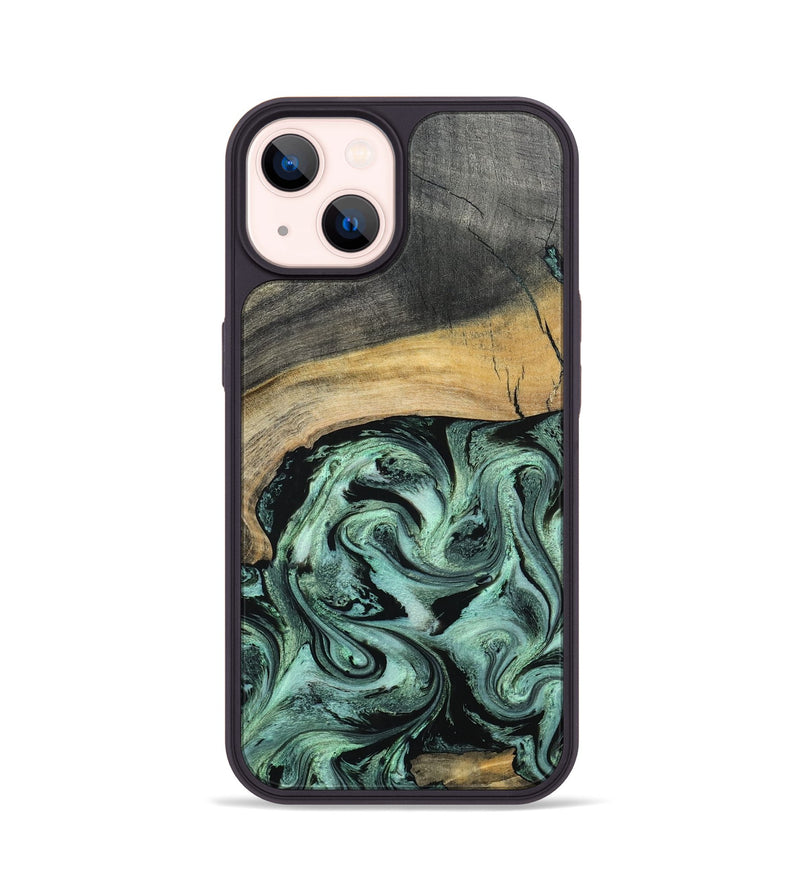 iPhone 14 Wood Phone Case - Cami (Green, 798953)