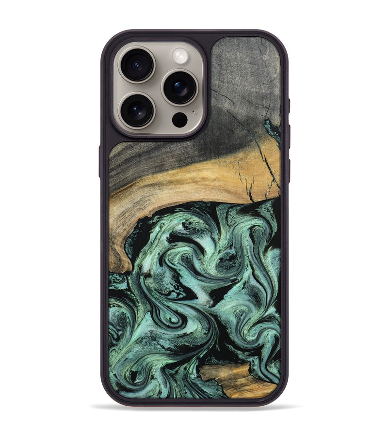 iPhone 15 Pro Max Wood Phone Case - Cami (Green, 798953)