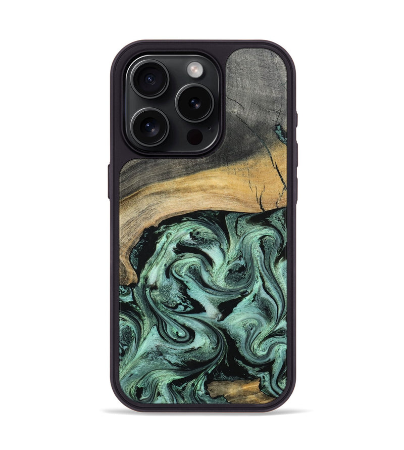 iPhone 15 Pro Wood Phone Case - Cami (Green, 798953)