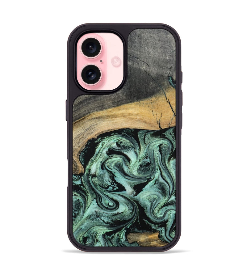 iPhone 16 Wood Phone Case - Cami (Green, 798953)
