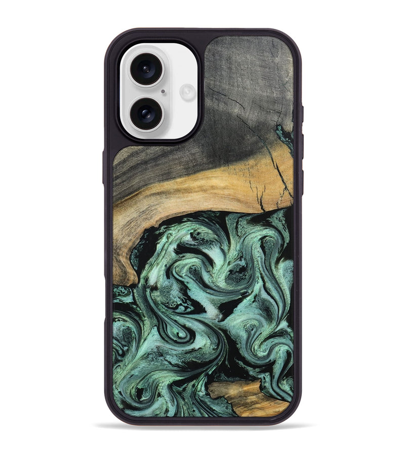 iPhone 16 Plus Wood Phone Case - Cami (Green, 798953)