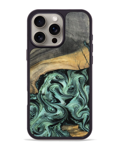 iPhone 16 Pro Max Wood Phone Case - Cami (Green, 798953)
