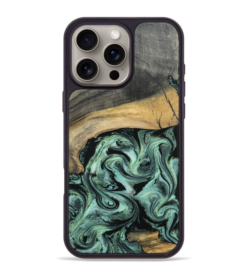 iPhone 16 Pro Max Wood Phone Case - Cami (Green, 798953)
