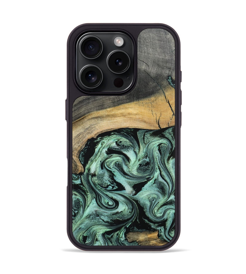 iPhone 16 Pro Wood Phone Case - Cami (Green, 798953)