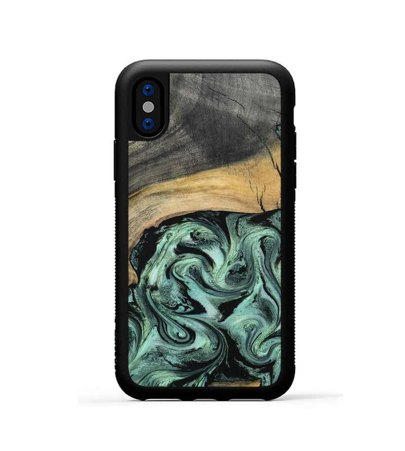 iPhone Xs Wood Phone Case - Cami (Green, 798953)