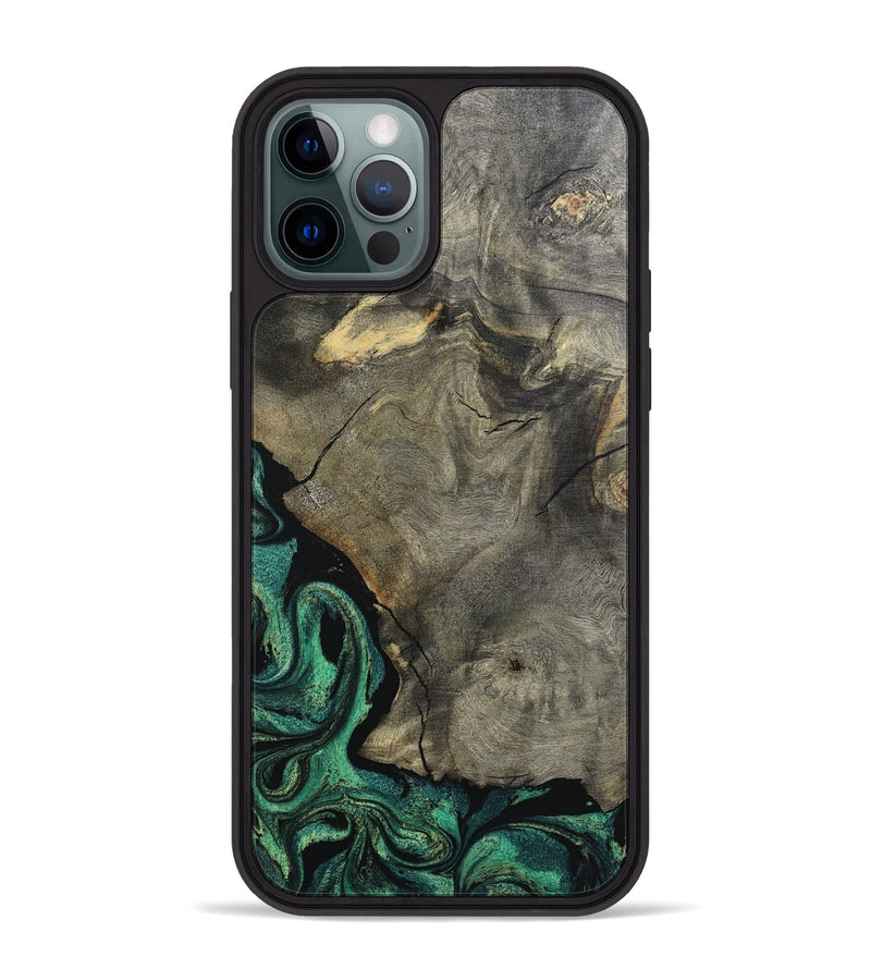 iPhone 12 Pro Max Wood Phone Case - Santos (Green, 798954)