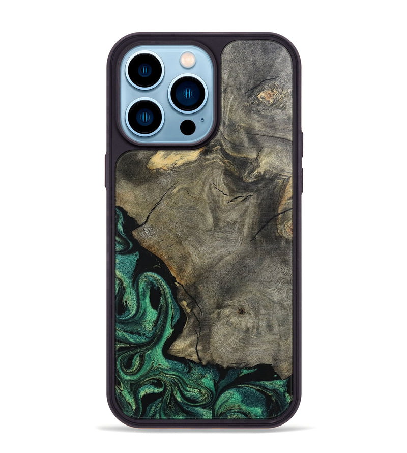 iPhone 14 Pro Max Wood Phone Case - Santos (Green, 798954)