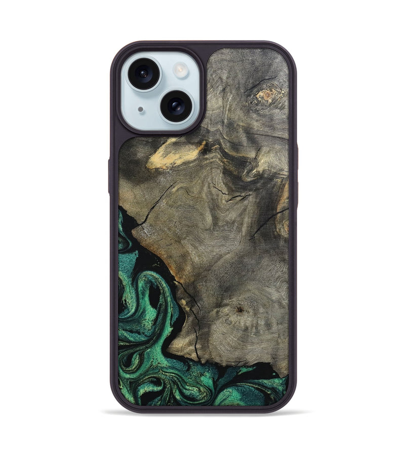 iPhone 15 Wood Phone Case - Santos (Green, 798954)