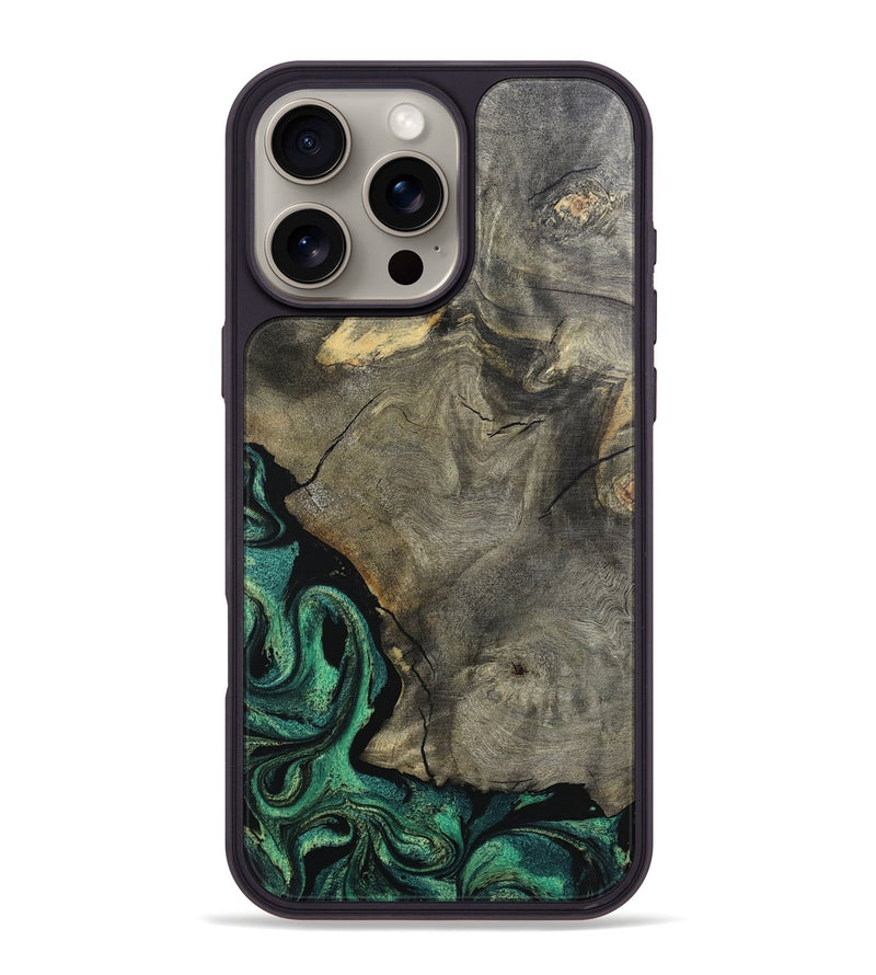 iPhone 16 Pro Max Wood Phone Case - Santos (Green, 798954)