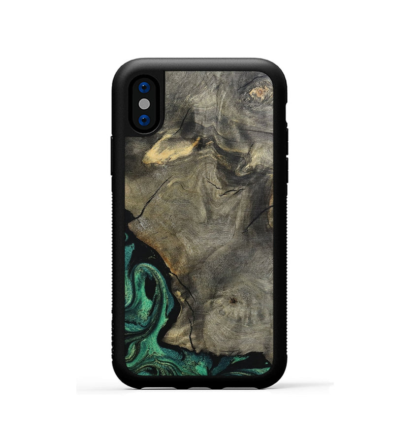 iPhone Xs Wood Phone Case - Santos (Green, 798954)