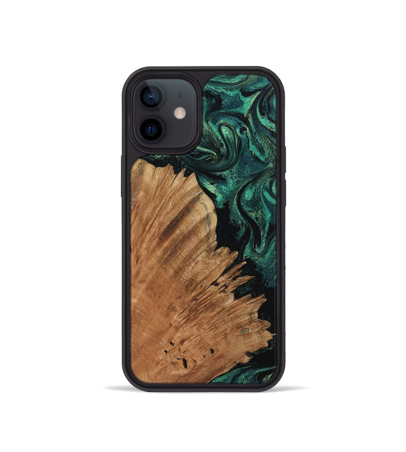 iPhone 12 mini Wood Phone Case - Floy (Green, 798955)