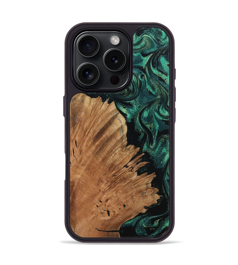 iPhone 16 Pro Wood Phone Case - Floy (Green, 798955)