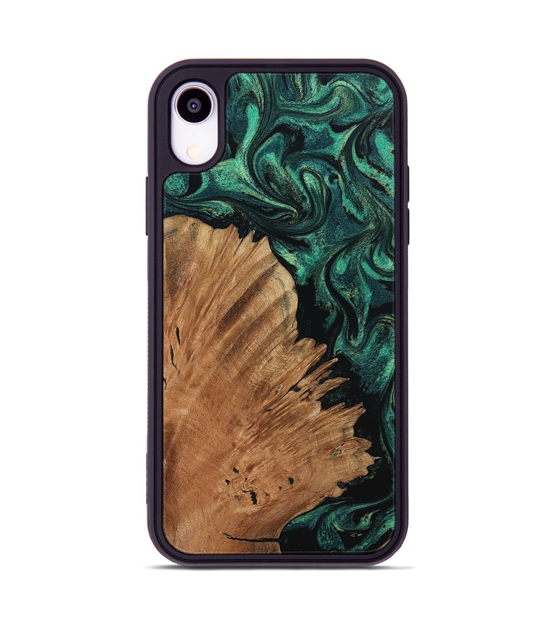 iPhone Xr Wood Phone Case - Floy (Green, 798955)