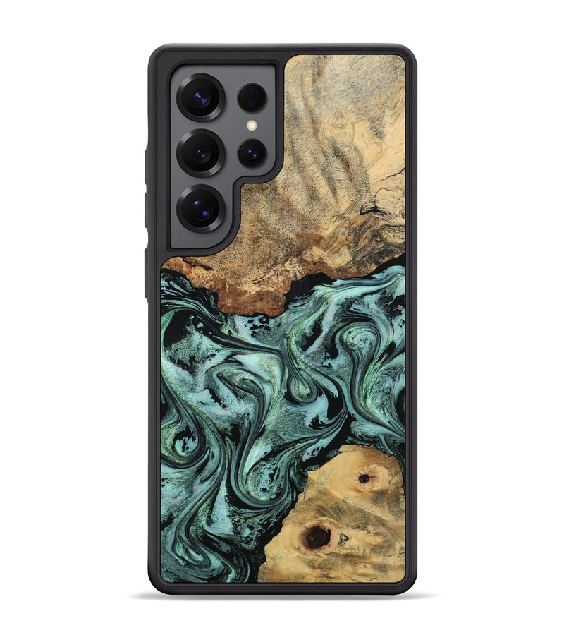 Galaxy S25 Ultra Wood Phone Case - Casen (Green, 798956)