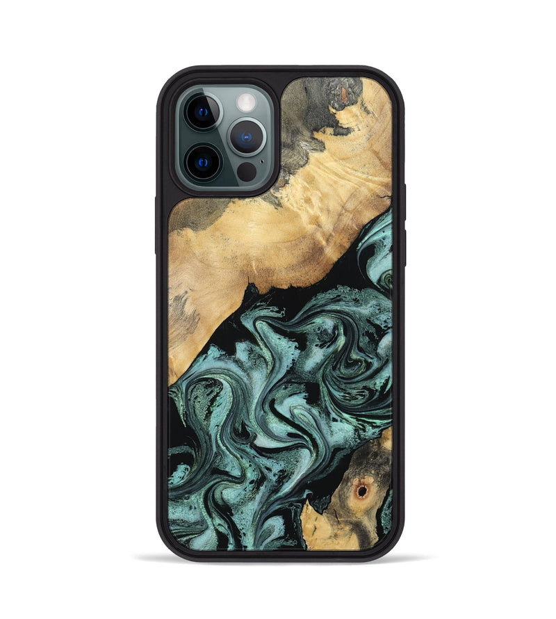 iPhone 12 Pro Wood Phone Case - Gregory (Green, 798957)