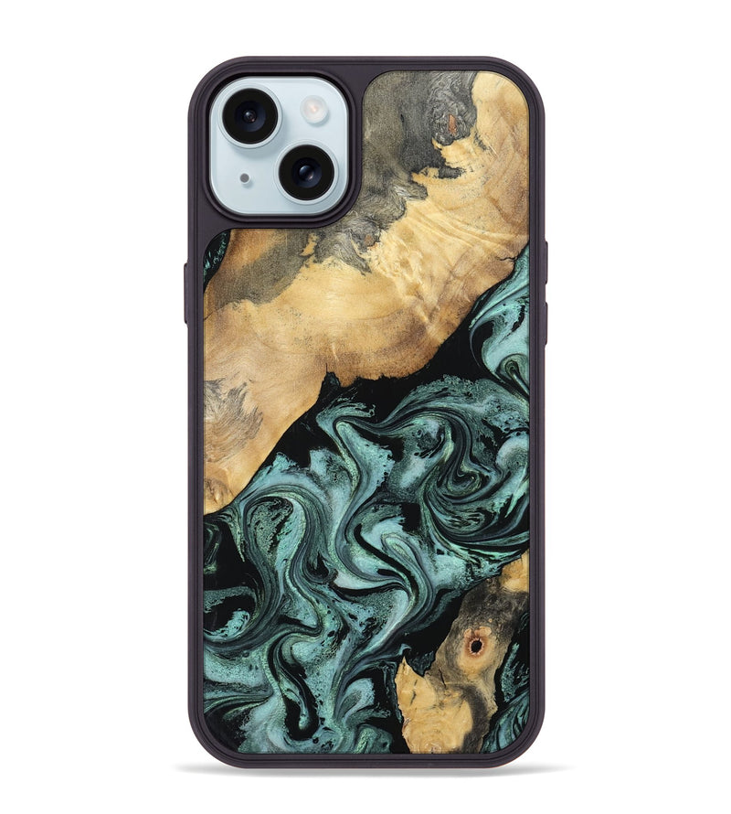 iPhone 15 Plus Wood Phone Case - Gregory (Green, 798957)