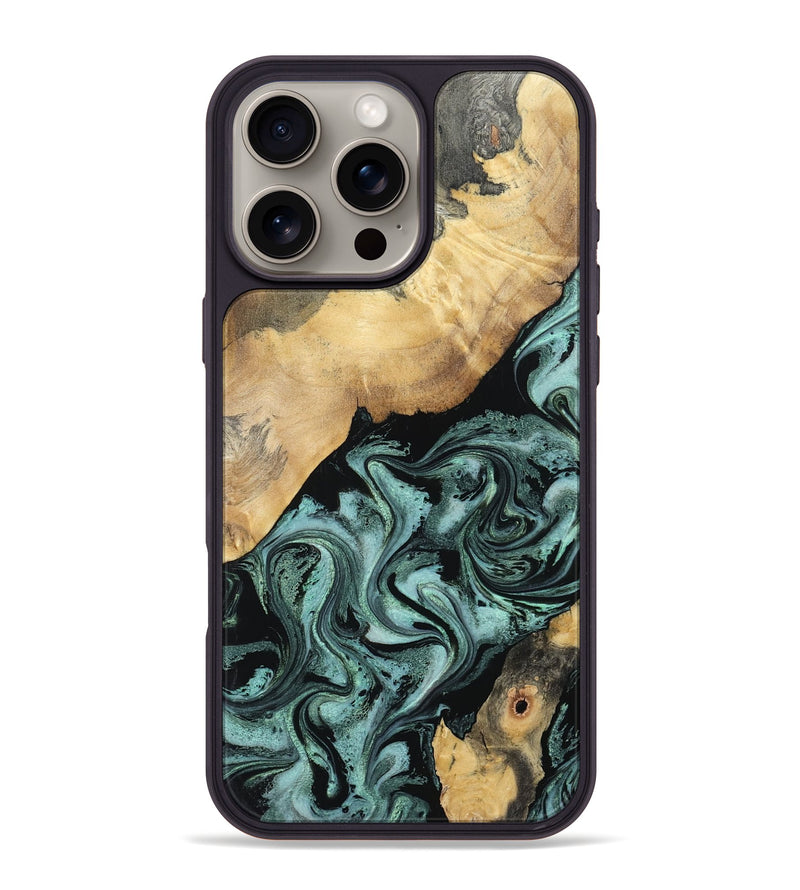 iPhone 16 Pro Max Wood Phone Case - Gregory (Green, 798957)