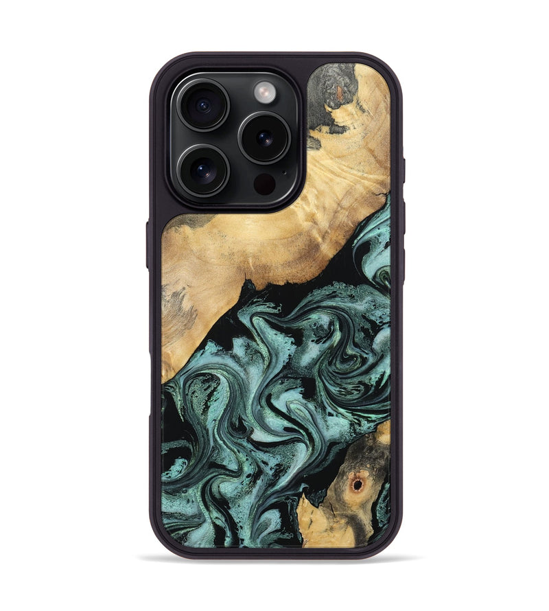 iPhone 16 Pro Wood Phone Case - Gregory (Green, 798957)