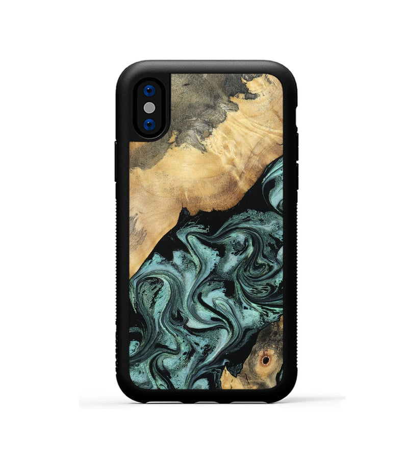 iPhone Xs Wood Phone Case - Gregory (Green, 798957)